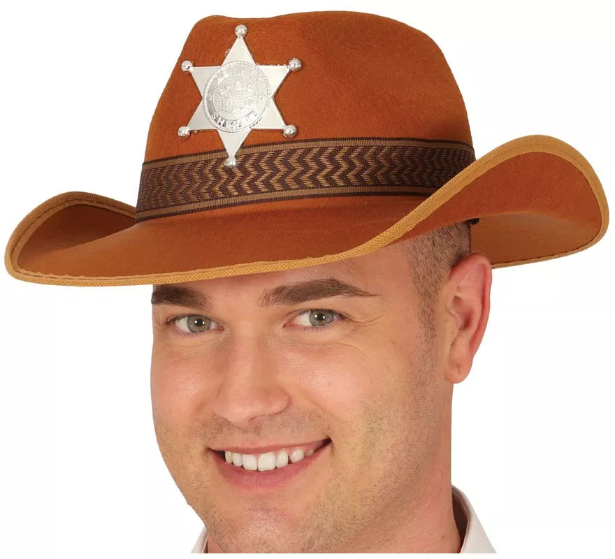 Translation missing: en.Sombrero Sheriff de fieltro marrón