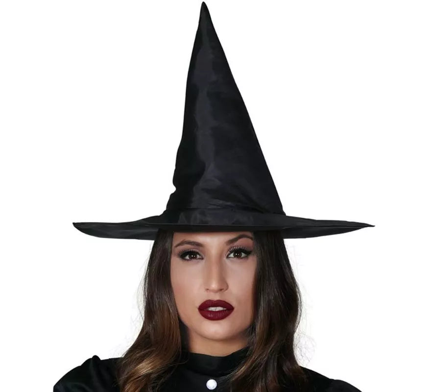 Sombrero Tela Bruja Negro Económico.