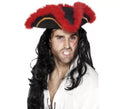 Sombrero Tricornio Negro Pirata Marabú
