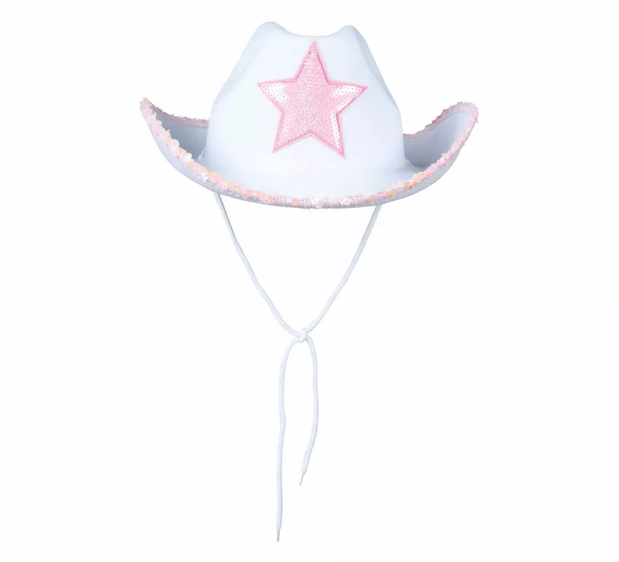 Sombrero Vaquero Blanco con Estrella