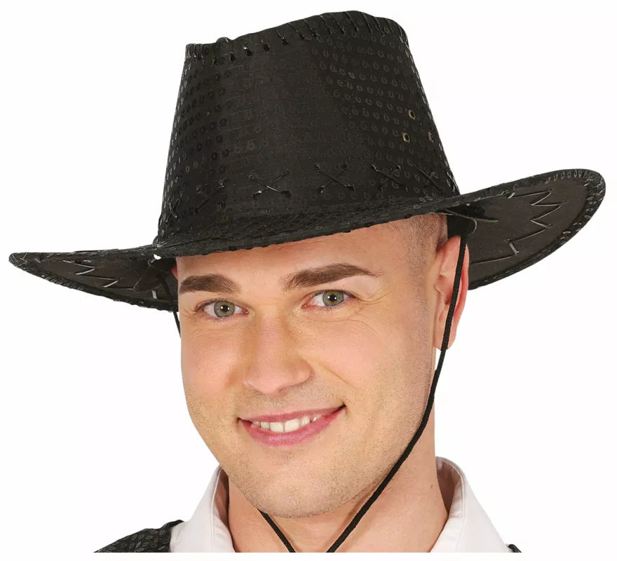 Translation missing: en.Sombrero Vaquero con lentejuelas en varios colores adulto