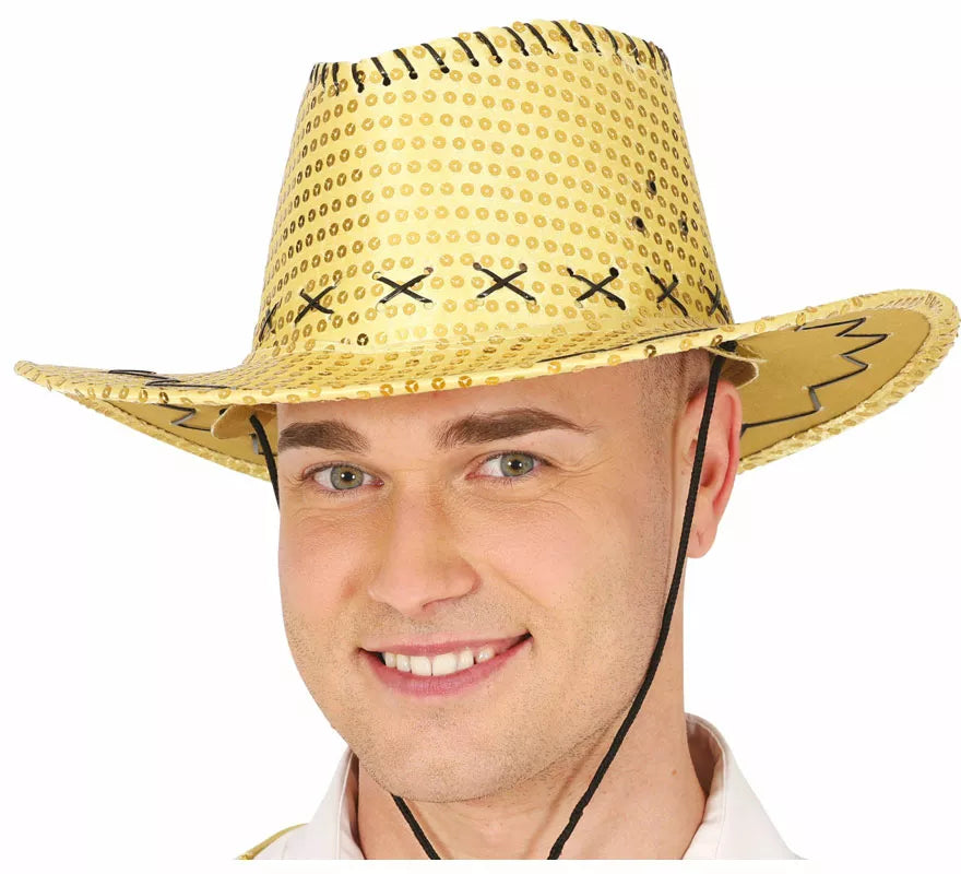 Sombrero Vaquero con lentejuelas en varios colores adulto
