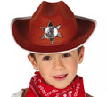 Sombrero Vaquero fieltro Sheriff infantil marrón
