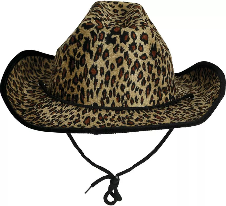 Sombrero Vaquero Leopardo adultos