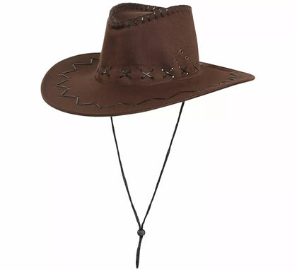 Sombrero Vaquero marrón Símil a piel 60 perímetro para adulto