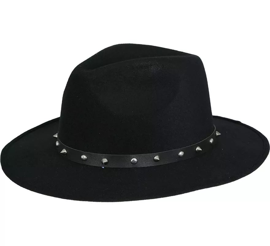 Translation missing: en.Sombrero Vaquero negro con Remaches para adultos