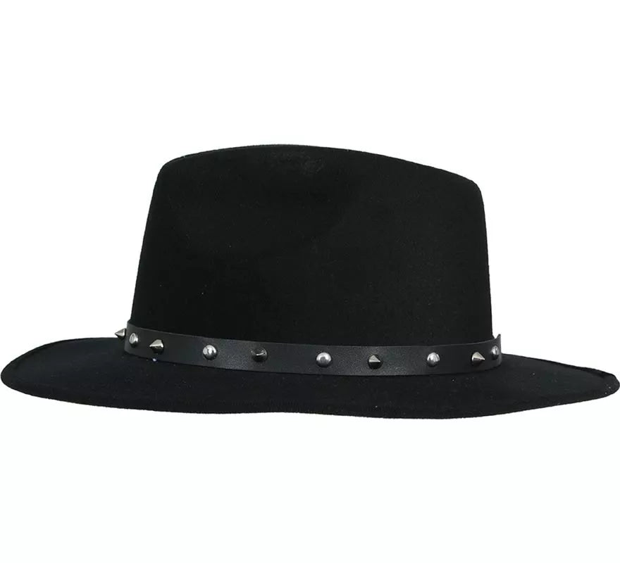 Sombrero Vaquero negro con Remaches para adultos