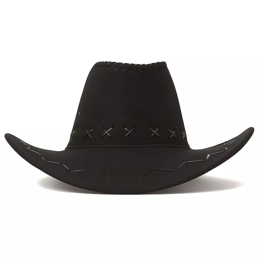 Sombrero Vaquero Negro de Piel simulada