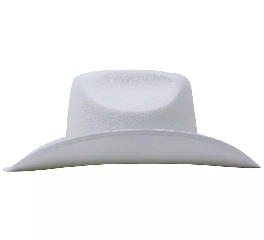 Sombrero Vaquero o Cowboy de fieltro blanco