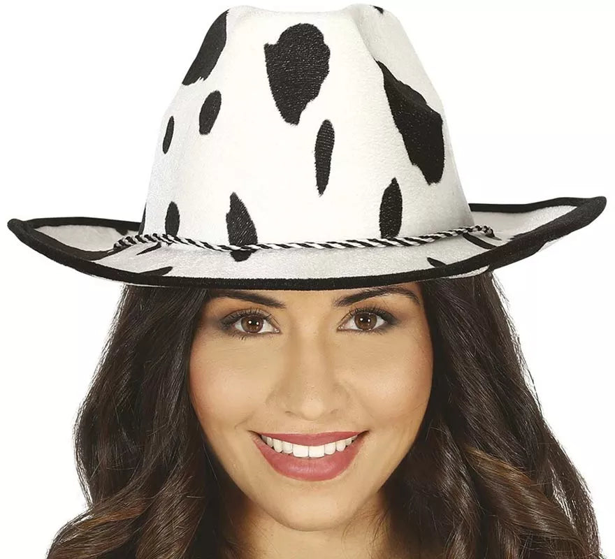 Sombrero vaquero terciopelo estampado Vaca