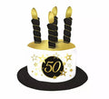 Sombrero Velas Blanco y Negro de 50 Años Cumpleaños y Aniversarios