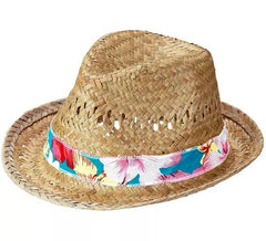 Summer Hat with Flower Headband for Adults