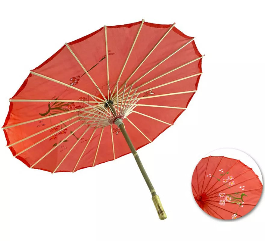 Sombrilla China de Flores de 85x52 cm en varios colores