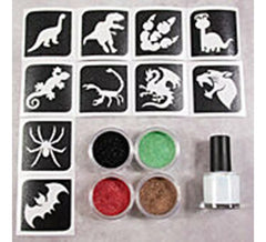 Sparkling Powder or Dino Bright Powders 4x5 ml + Fix Gel