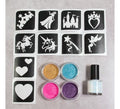 Sparkling Powder o Polvos Brillantes Princess 4x5 ml + Fix Gel