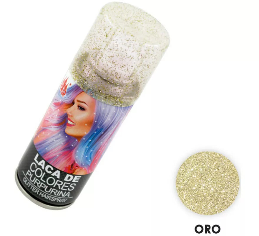 Spray Laca Destellos Purpurina de 100 ml en varios colores