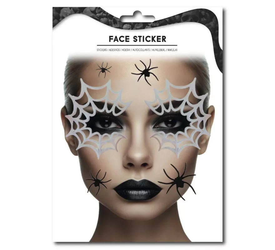 Sticker Facial Fashion Araña y Telaraña