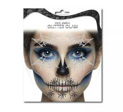 Sticker Fashion Face Gems Spider Web
