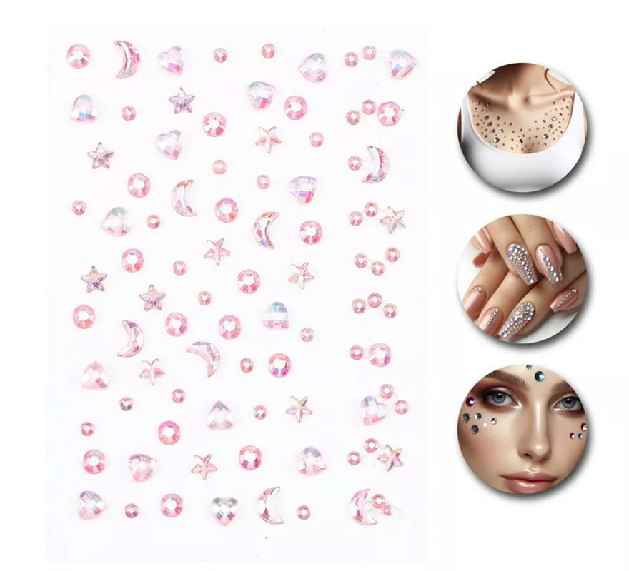 Translation missing: en.Sticker Lunas rosa para uñas y piel