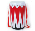Tambor Hinchable blanco y rojo de 35x20 cm