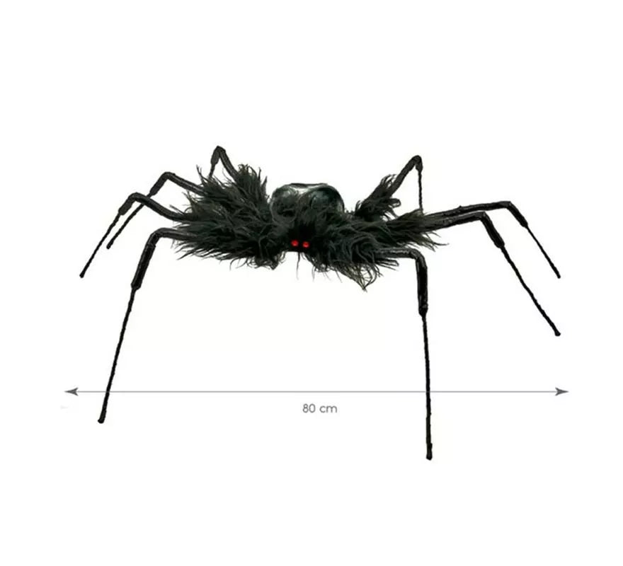 Tarántula Peluda Negra de 80 cm
