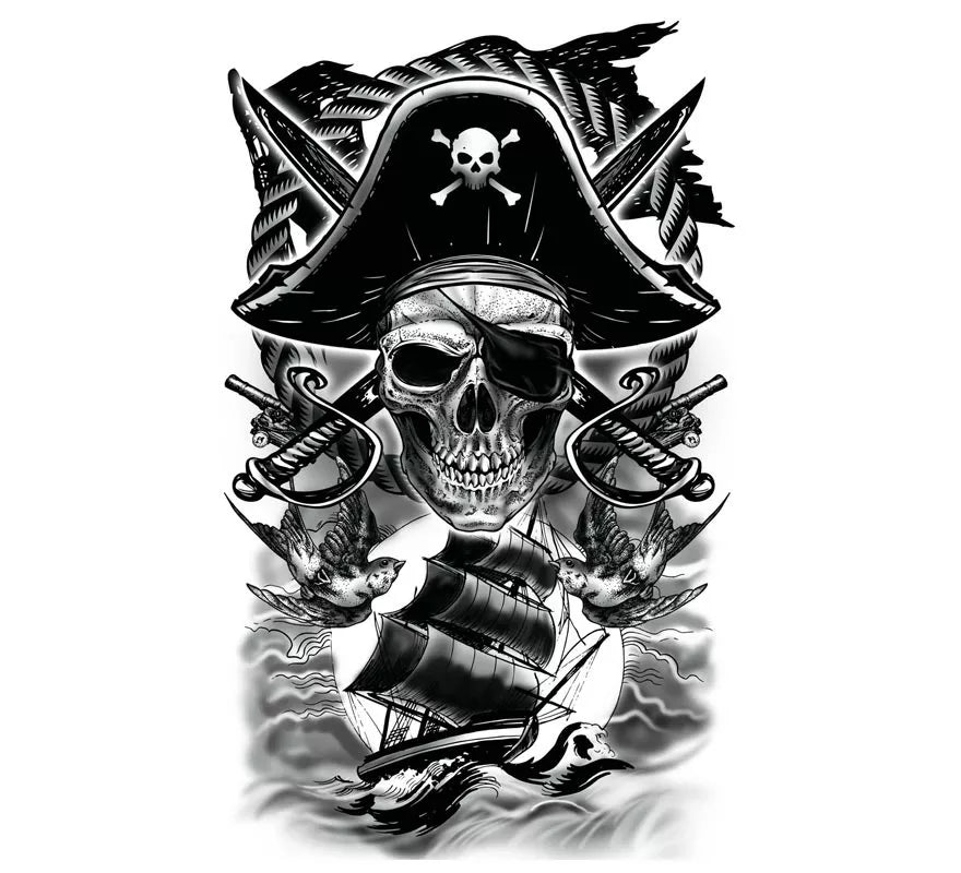 Translation missing: en.Tatuaje de Calavera Pirata