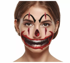 30x14 cm Facial Clown Tattoo