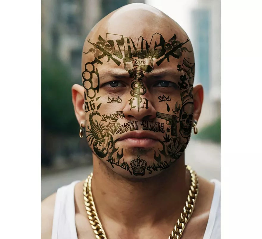 Translation missing: en.Tatuaje de Vida de Matón Facial