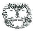 Tatuaje de Vida de Matón Facial