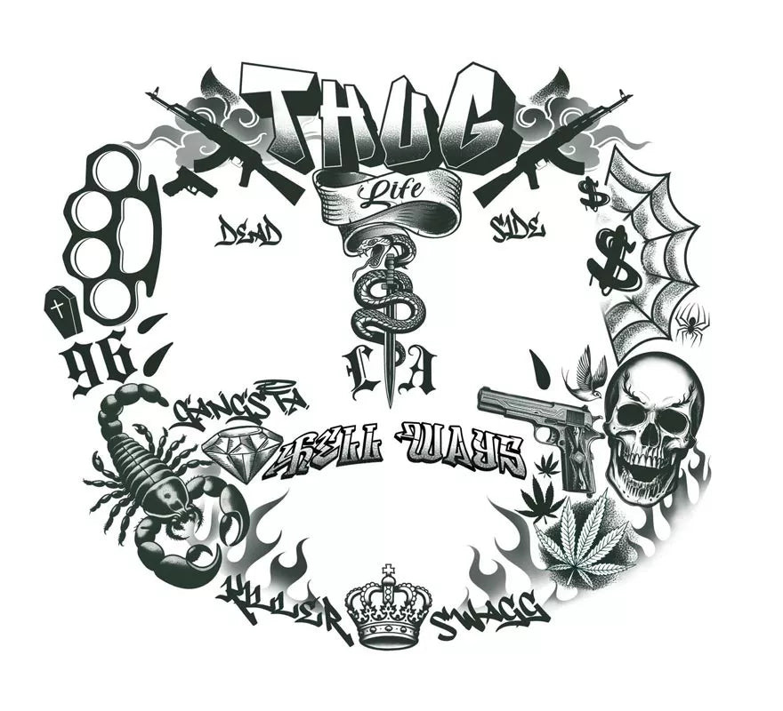 Translation missing: en.Tatuaje de Vida de Matón Facial