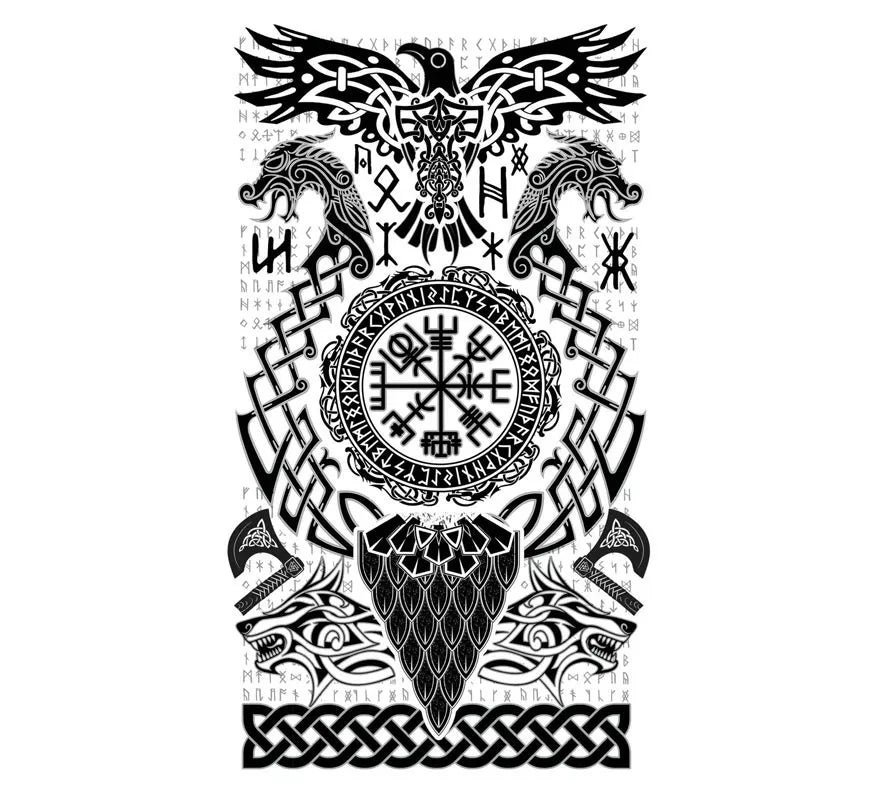 Translation missing: en.Tatuaje de Vikingo con Símbolos