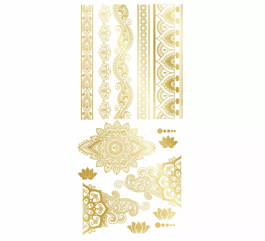Tatuaje dorado Oriental adulto