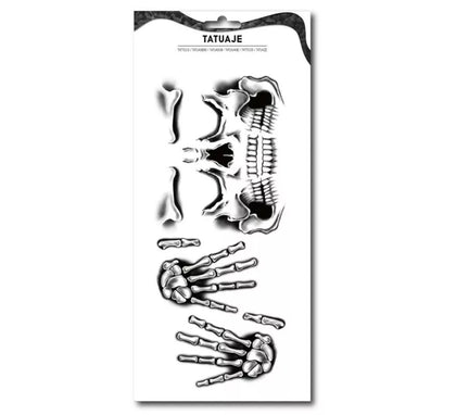 Tatuaje Esqueleto rostro y manos