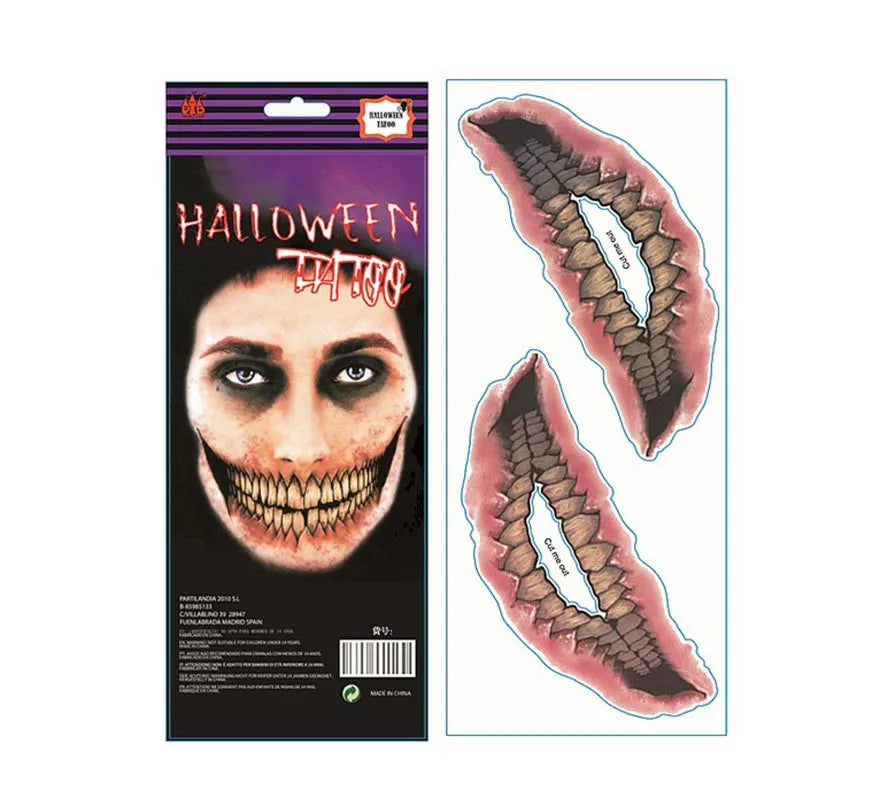 Translation missing: en.Tatuaje Halloween de Boca tenebrosa