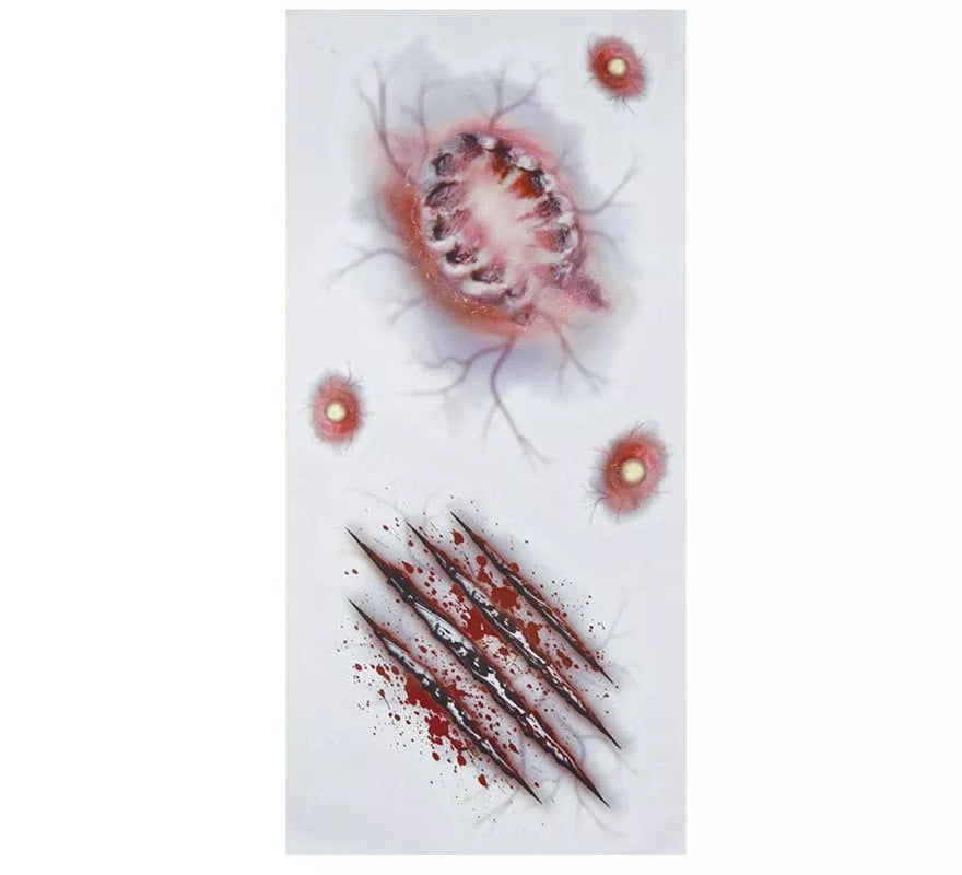 Tatuajes Adhesivos de Heridas Mordisco