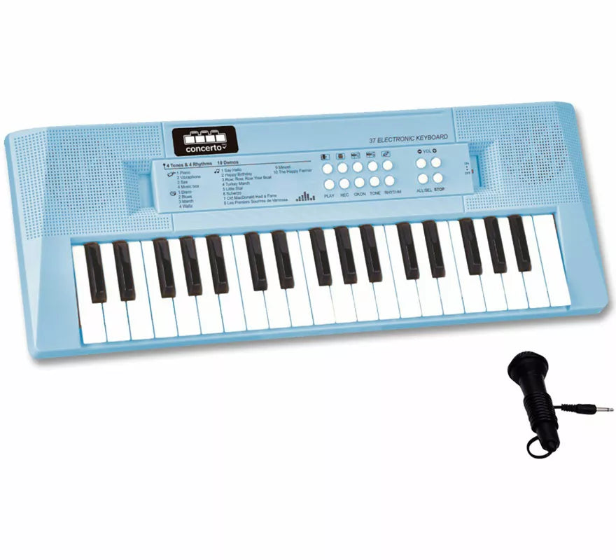 Translation missing: en.Teclado Electrónico de 37 Teclas azul, con Micrófono USB