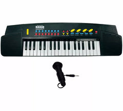 Teclado eletrônico de 37 teclas com microfone USB e função para professores.