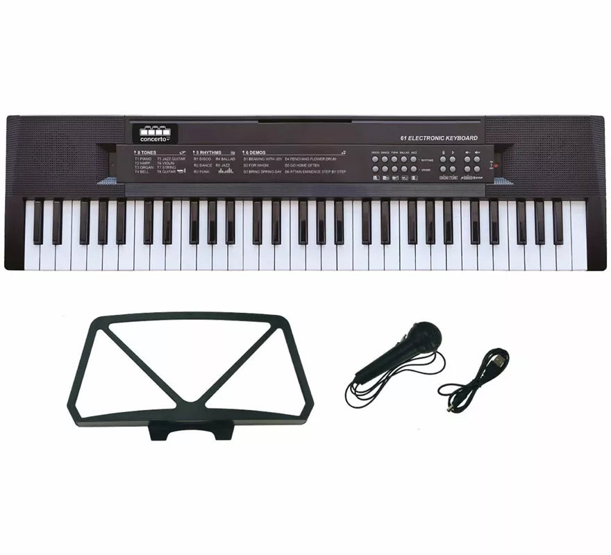 Translation missing: en.Teclado Electrónico de 61 Teclas con Micrófono, USB