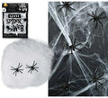 Telaraña blanca de 40 gr con arañas para decoración Halloween