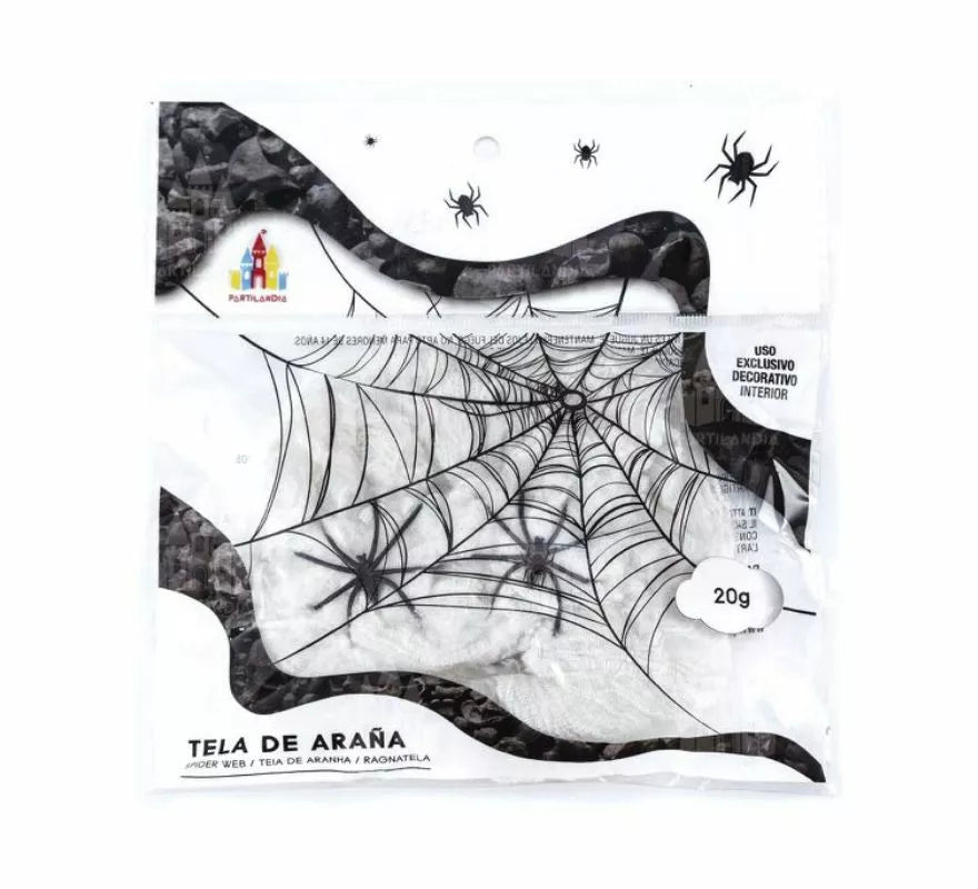 Telaraña con arañas de 20 g en varios colores