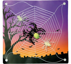 Spider web with suction cups 29 cm