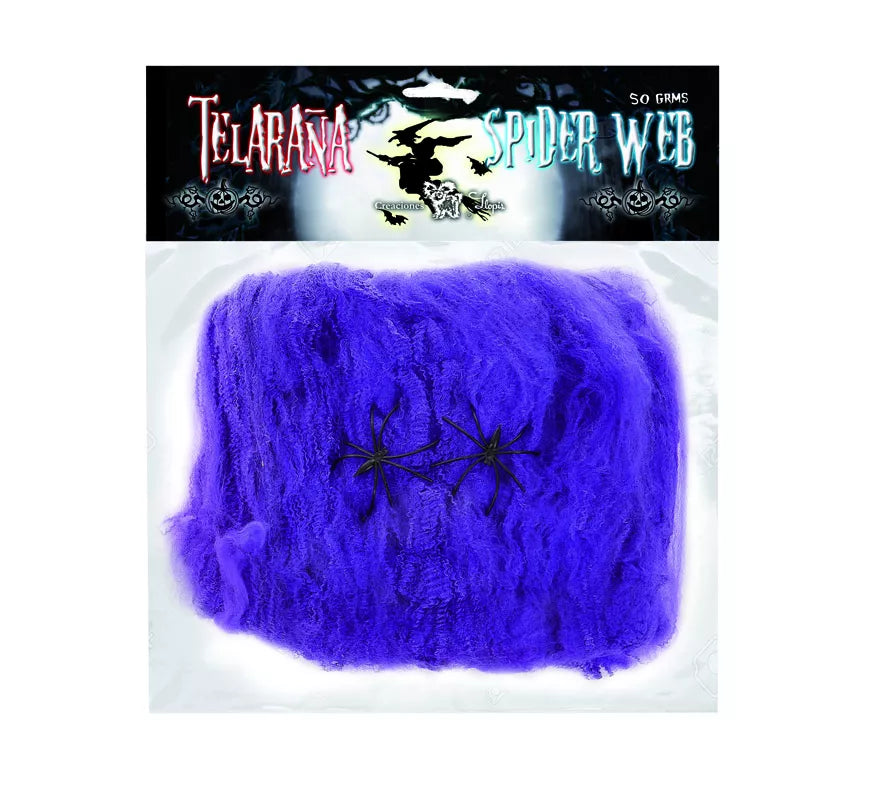 Telaraña de 20 gr con 2 Arañas de colores surtidos