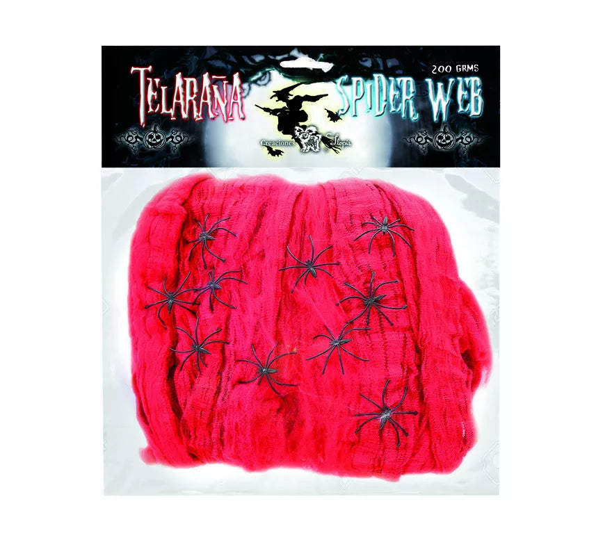 Translation missing: en.Telaraña de 200 gr con 10 Arañas de colores surtidos