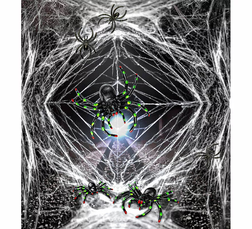 Telaraña de 50 g con 3 Arañas