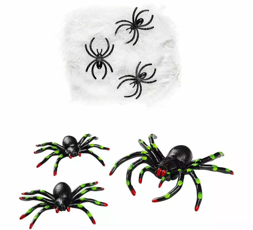 Telaraña de 50 g con 3 Arañas