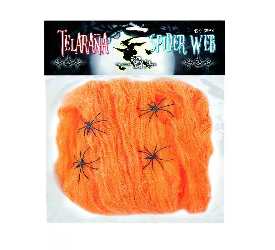 Translation missing: en.Telaraña de 50 gr con 4 Arañas de colores surtidos