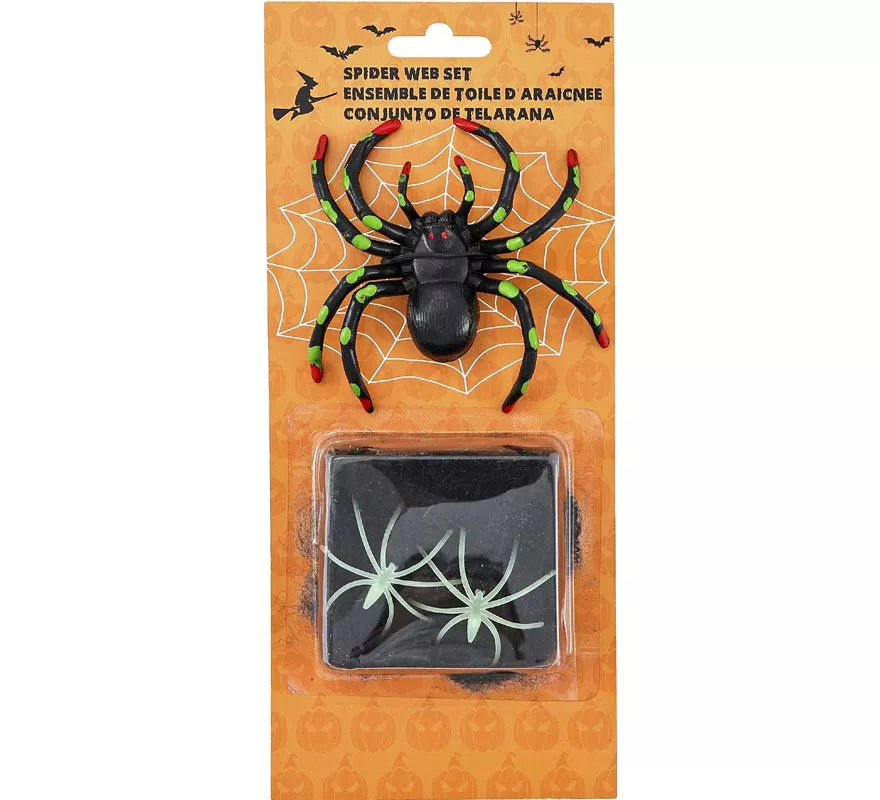 Telaraña negra con Arañas