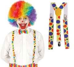 Clown Suspenders with Polka Dots