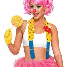Clown suspenders for women