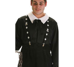 Black Suspenders with Skulls